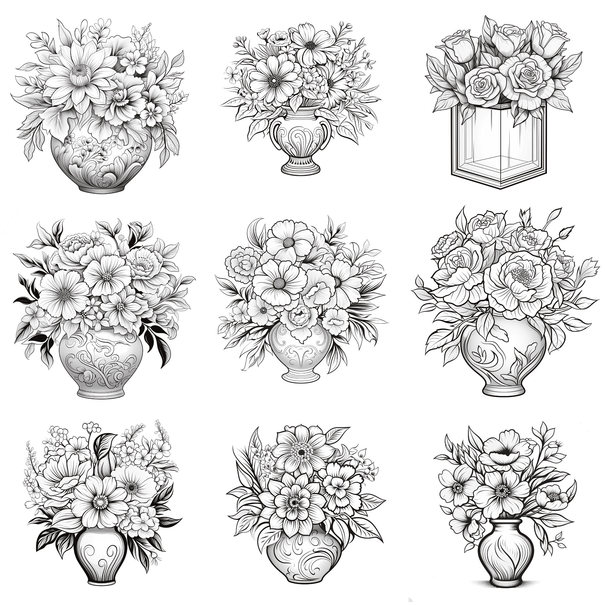 Flowers PNG | 60 Flower Vase Png | Floral Bundle PNG | Wildflowers PNG |  Doodle Flowers | Flowers Clip Art | Line Drawing | Flower Vase Png - Etsy  Finland, image size:2000x2000