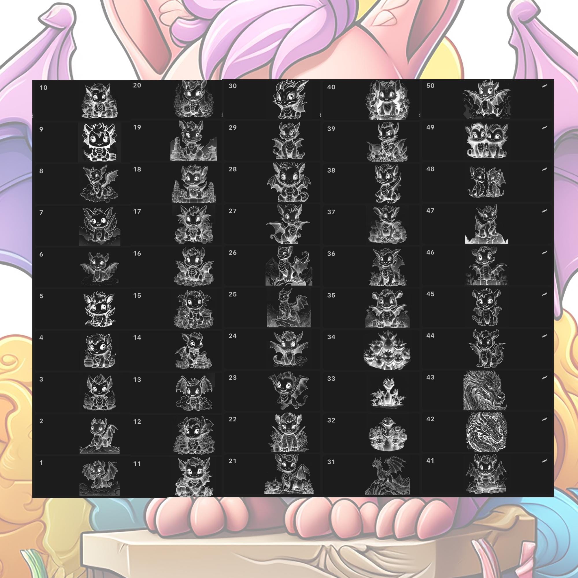 Procreate Animals Stamps | 100+ Cute Dragon Procreate Brushes | Animals ...