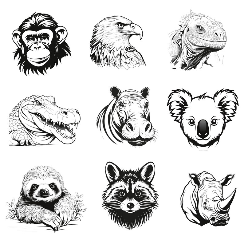 Procreate Animals Stamps 100 Wild Animal Procreate Brushes Animals