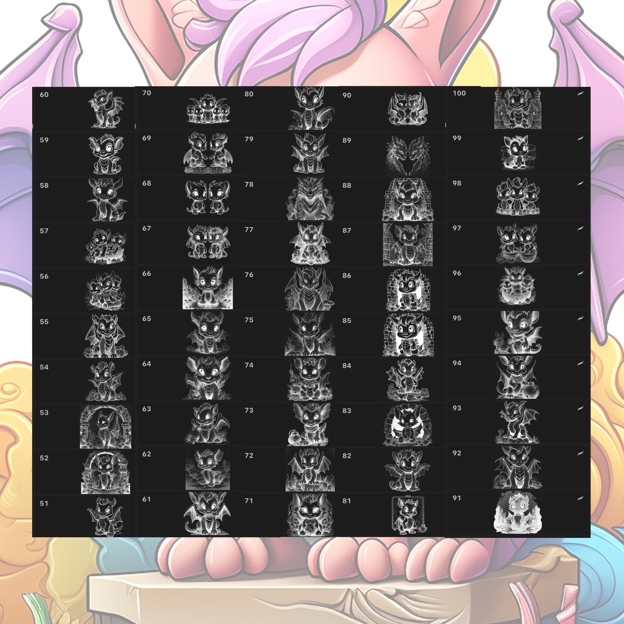 Procreate Animals Stamps | 100+ Cute Dragon Procreate Brushes | Animals ...