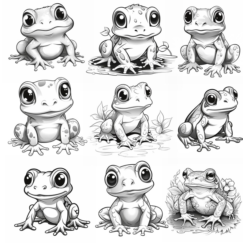 Procreate Animals Stamps | 100+ Cute Frog Procreate Brushes | Frog ...