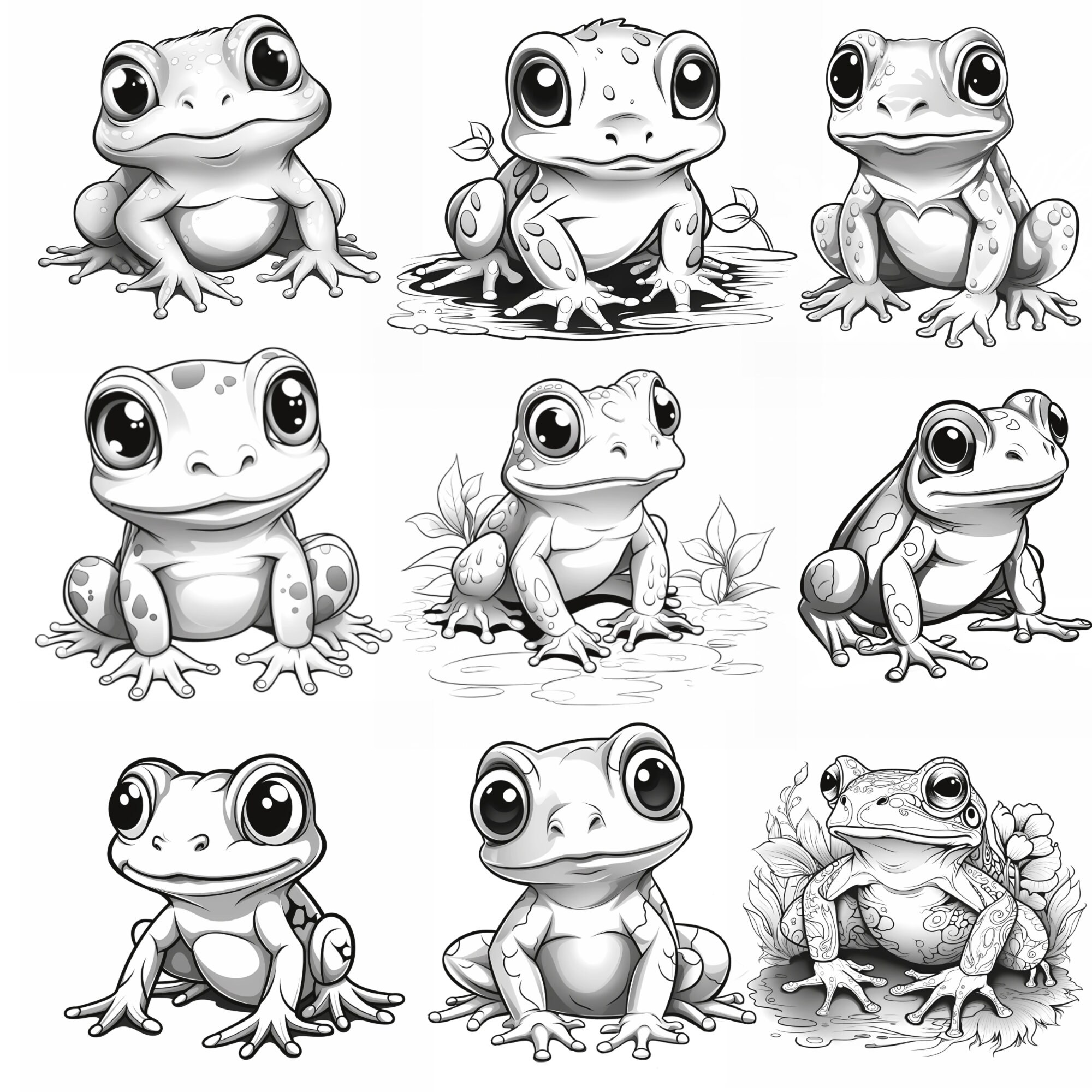 Procreate Animals Stamps | 100+ Cute Frog Procreate Brushes | Frog ...