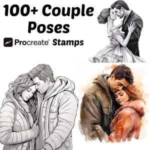 Procreate Couple Stamps | 100+ Body Poses Procreate | Human Procreate Brushes | Couple Procreate Brushes | Human Portrait | Valentine | Love