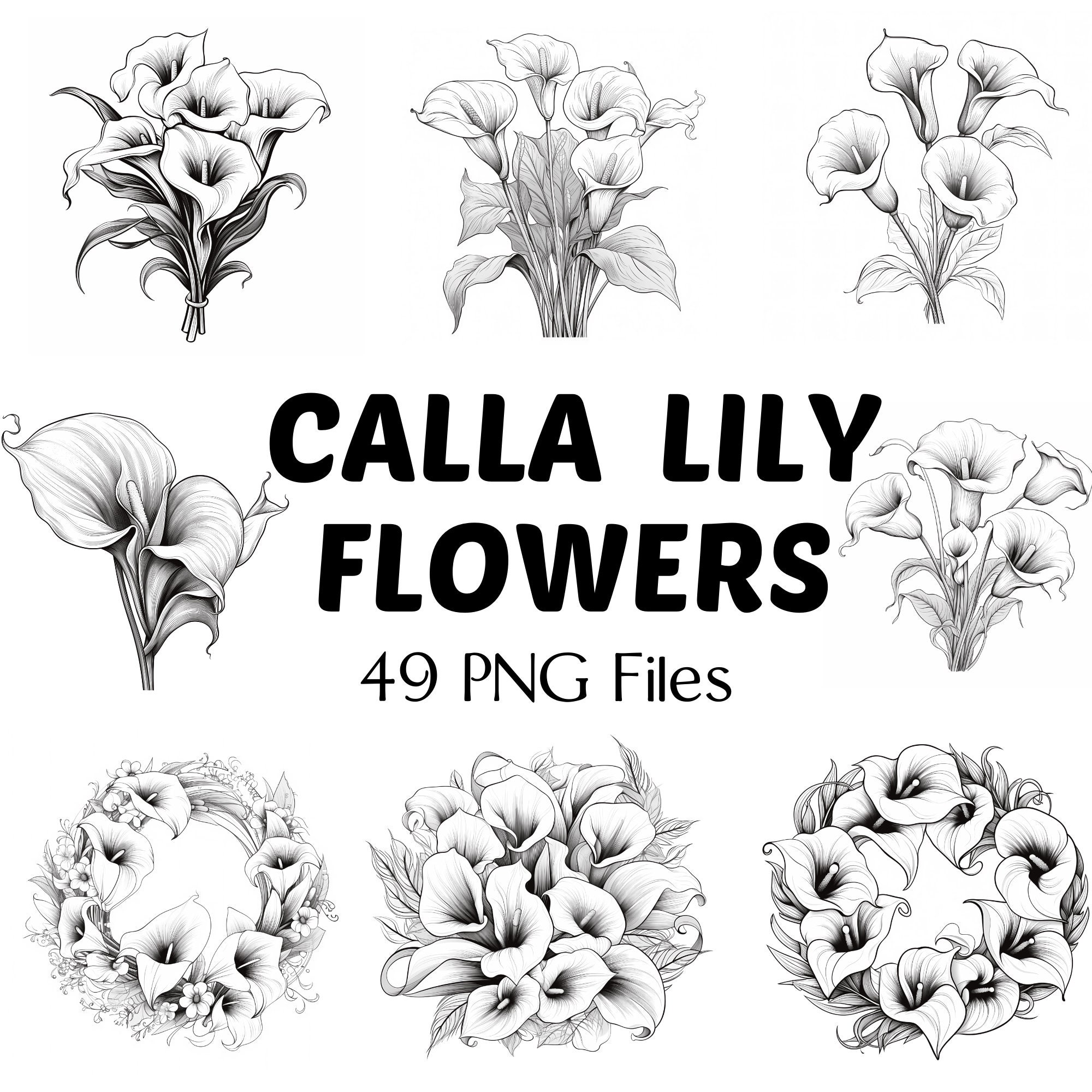 Calla lelie tekening - Etsy België, image size:2000x2000