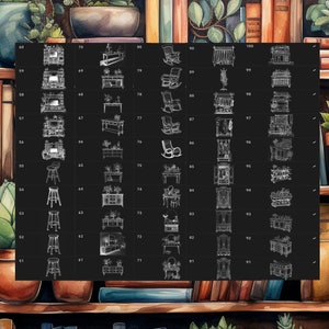 Procreate Furniture Stamps | 100+ Procreate Furniture Items Brushes ...
