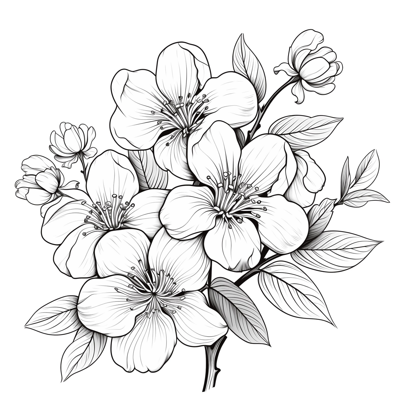Procreate Cherry Blossom Flower Stamps | 100+ Cherry Blossom Flower ...
