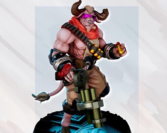 D&D Miniatur 32/75 mm Minotaurus Brute Brax Ironblast von Gaz Minis