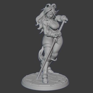 DnD Miniature 32/75mm Sybil The Elf By Twin Goddess Miniatures