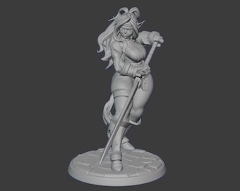 DnD Miniature 32/75mm Sybil The Elf By Twin Goddess Miniatures