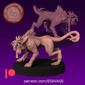 Red XIII by EthanTSavage 32mm DnD Miniature