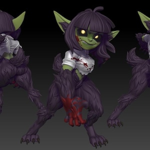 DnD Miniatur 32mm Mirabelle der Kobold Werwolf Von Twin Goddess Miniatures