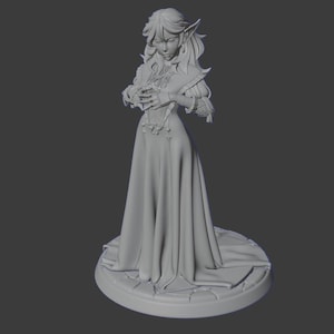 Miniatura DnD de 32 mm de Felynril Drow Noble de Twin Goddess Miniatures