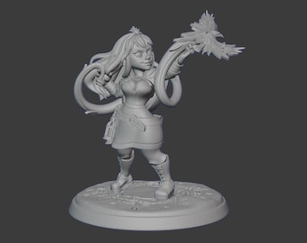 DnD 32/75mm Miniature Hadrey Gnome Shadow Sorcerer by Twin Goddess Miniatures