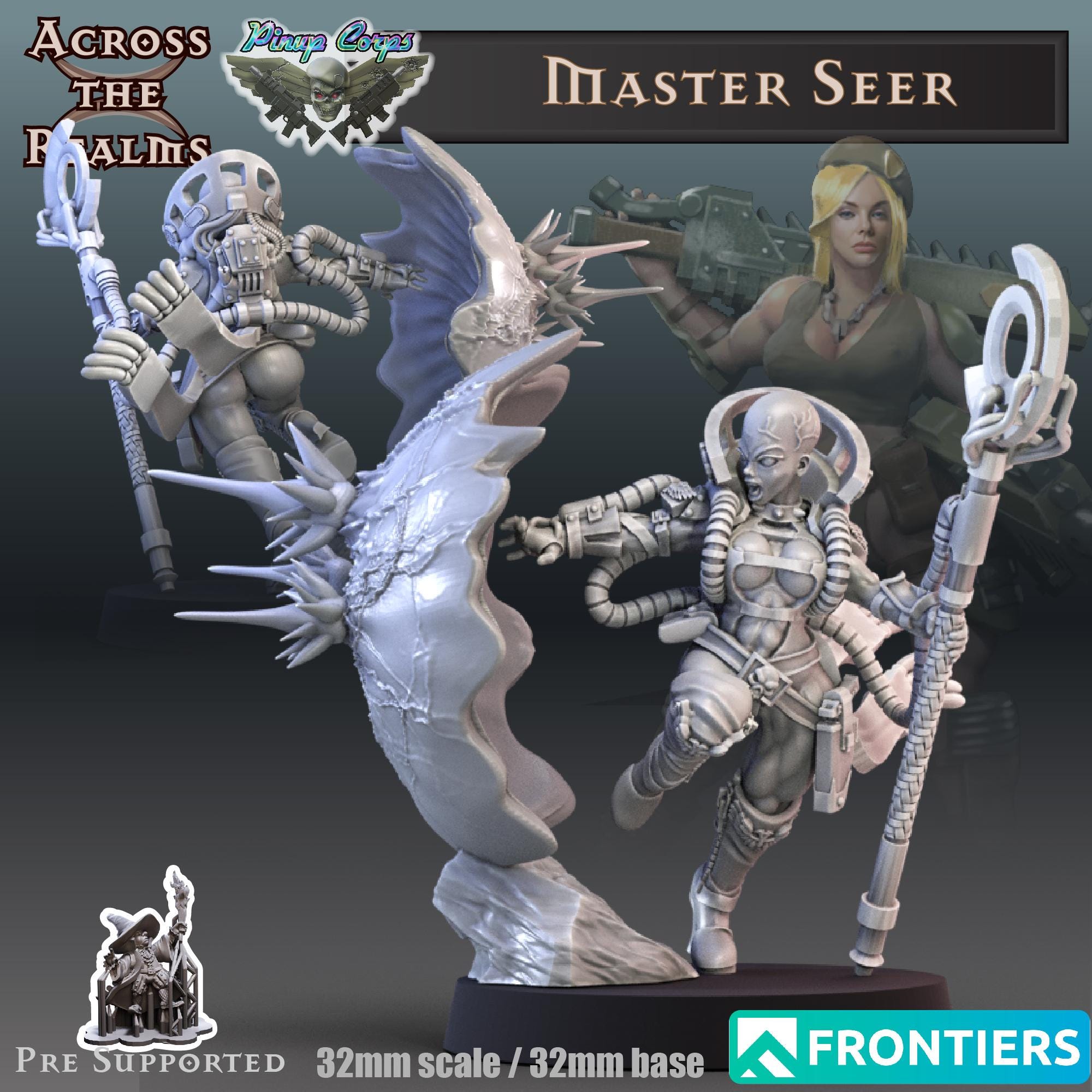 Kit Miniatura Grimdark 32 mm Mestre Vidente da Across the Realms