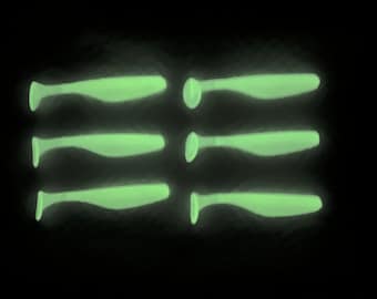 UV Glow in the dark swim bait 6 pack
