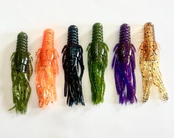 4” Hollow Body Craw Tube 6 pack