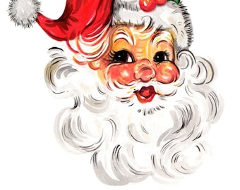 Retro Santa Christmas PNG Sublimation Design Gift, Vintage Christmas Sparkle Download, Vintage Santa Clipart, cricut Christmas SVG for Shirt
