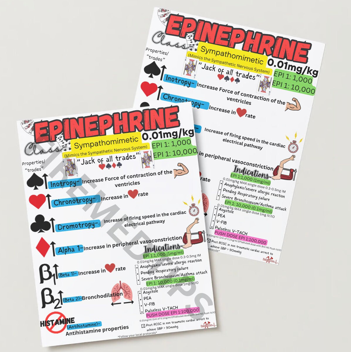 Printable Paramedic Drug Card PDF File Pharmacology for Paramedic
