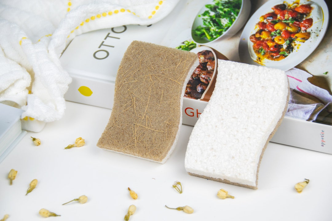 Compostable Cellulose Coconut Sponge: Eco Kitchen Scrubber - Etsy