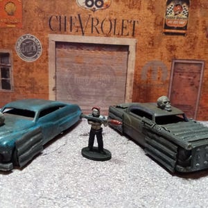 Cars for Gaslands Team Slime Lowriders hand painted mini
