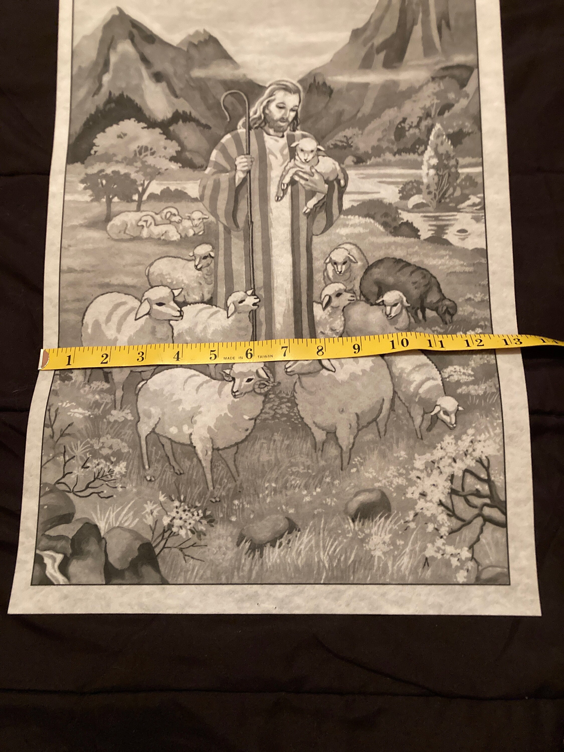 Vintage Trichem “jesus the Shepherd” 18x12” Picture Ready to Frame for ...