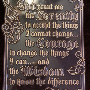 Vintage Tri-Chem Serenity plaque sun catcher for use with TriChem, Artex, Hobbytex or glass paint. New condition.