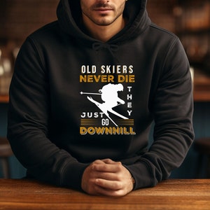 Ski Lover Hoodie Sweatshirt, Men&#39;s Ski shirt, Women&#39;s Ski, Gift for Skiier, Ski Christmas gift, Ski Sweatshrt
