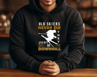 Ski Lover Hoodie Sweatshirt, Men's Ski shirt, Women's Ski, Gift for Skiier, Ski Christmas gift, Ski Sweatshrt