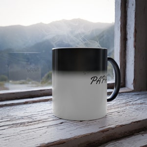 Color Changing Papa Mug, Gift for Papa, Grandpa gift,