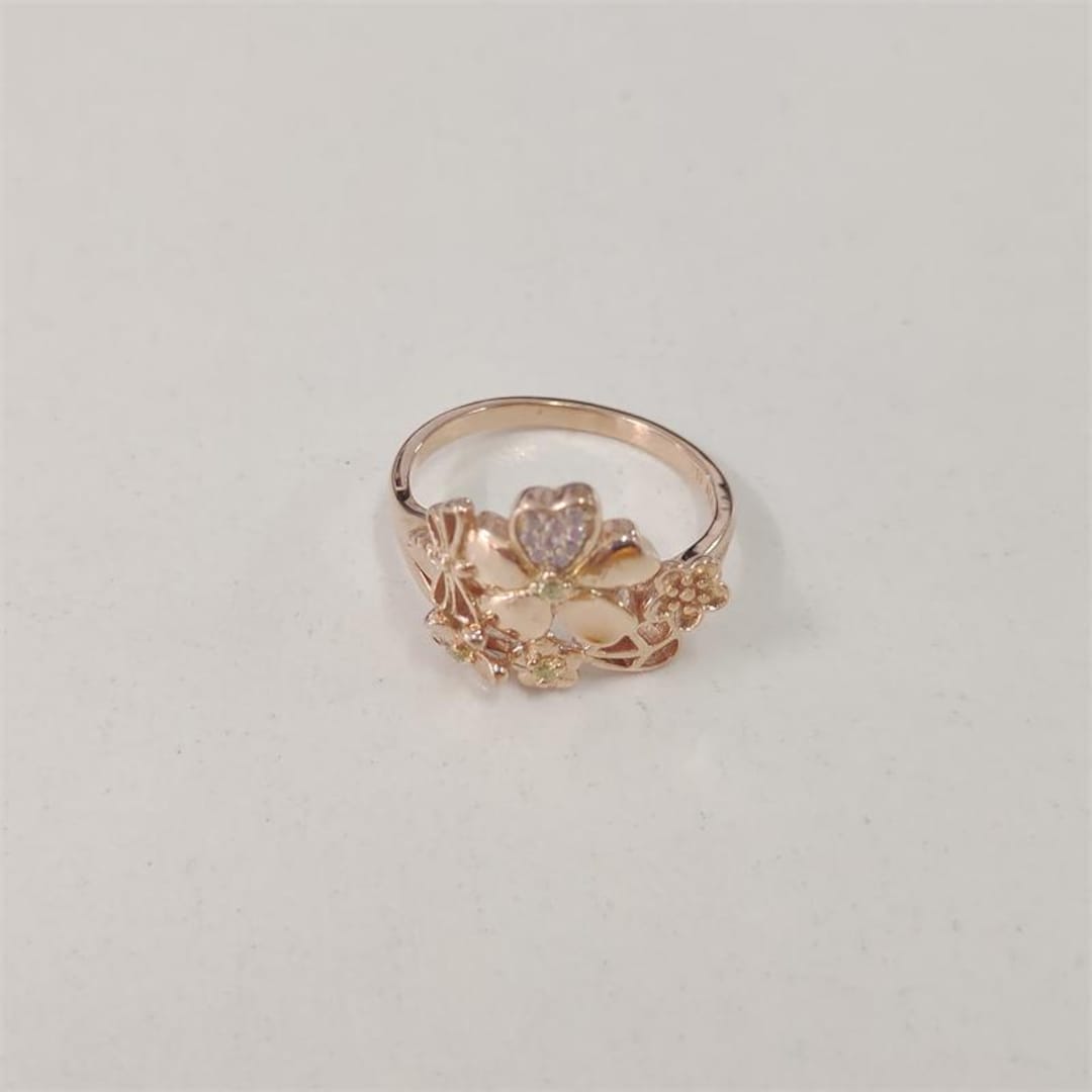 Pandora Rose Gold Wildflower Meadow Pink Cz Ring Etsy