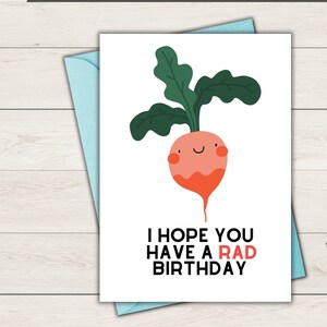 Printable Birthday Card | Blank Card - Radish