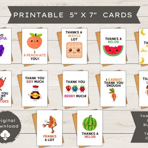 Assortiment de cartes de remerciement imprimables 12 ct | Cartes vierges