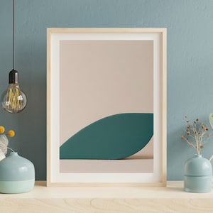 Abstract Teal and Cream Digital Download, Prints Wall Art, Digital Wall Art Download, Living Room Decor, Bedroom Decor, Home Office Art