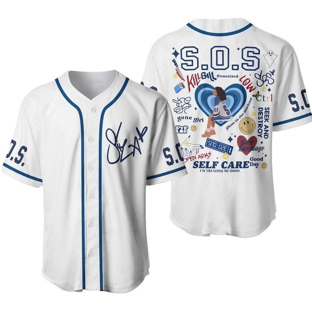 Sza SOS New Album Baseball Jersey Sza 2023 Tour Jersey Sza Etsy