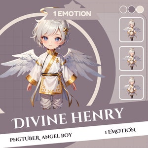 PNGTuber Model Angel Boy Pngtuber Premade Model Png Tuber Vtuber Premade Archangel Vtuber Model Boy Pngtuber Vtuber Model Male Pngtuber Boy