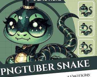 Snake Boy PNGTuber-model: kant-en-klaar VTuber-huisdier (direct downloaden)