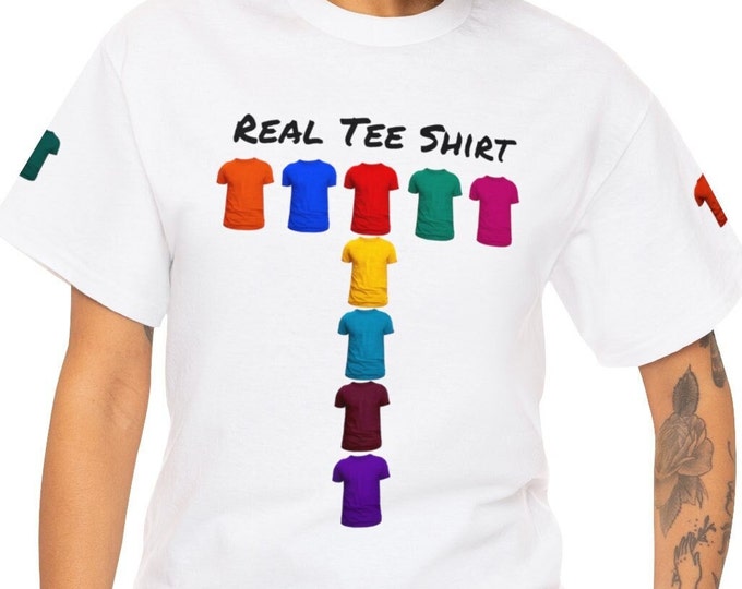 Real Tee Shirt, with small tee shirts designs on it in a tee shape, gift for mom, gift for wife, gift for man, gift for her, gift for him.
