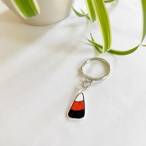 Candy Corn* shrink plastic keychain