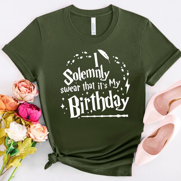 I Solemnly Swear It’s My Birthday Wizard Shirt, Wizard School, Harry Magic, My Birthday Tee, Birthday Gift Wizard Tee, Matching Shirt