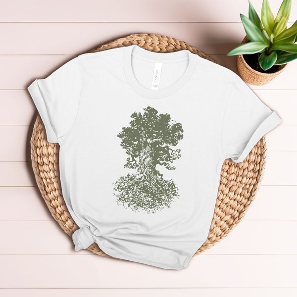 Gnarled Tree Tshirt, Tree Shirt, Tree T-Shirt, Womens Graphic Tee, Tree of Life, Trendy Cool Tees, Men's Graphic Tee, Cool Gifts, Tree Shirt