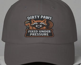 Embroidered Plumber Hat: "Fixed Under Pressure" Cotton Dad Cap