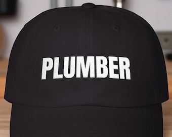 Embroidered Plumber Hat: Custom Tradesman Gift, Blue Collar Pride