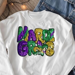 Mardi Gras Sequin Patch