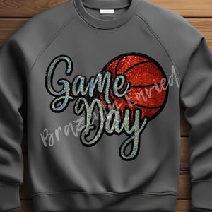 Basketball Patch Sequins Game Day Iron On Applique