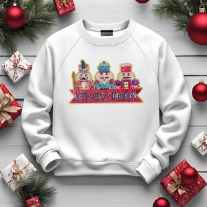 Sequin Nutcracker Patch | Christmas Holiday Iron On Applique (11x6.75")