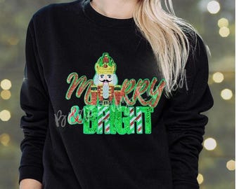 Nutcracker Patch| Merry and Bright Sequin Christmas Patch