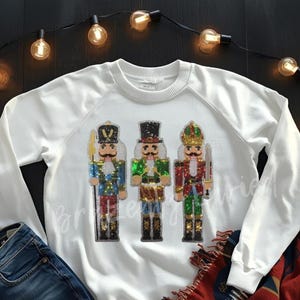 Nutcracker Patches Set of 3 Sequin Christmas Iron On