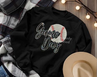 Game Day Baseball Sequins Patch @ 11.75"W