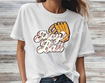 Baseball Patch Play Ball Game Day Sports Chenille Iron On  Applique