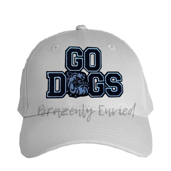 Trucker Hat PATCH- GO Dogs BULLDOGs Patch Great for Trucker Hats /Shirts/ Jean Jackets/Bags